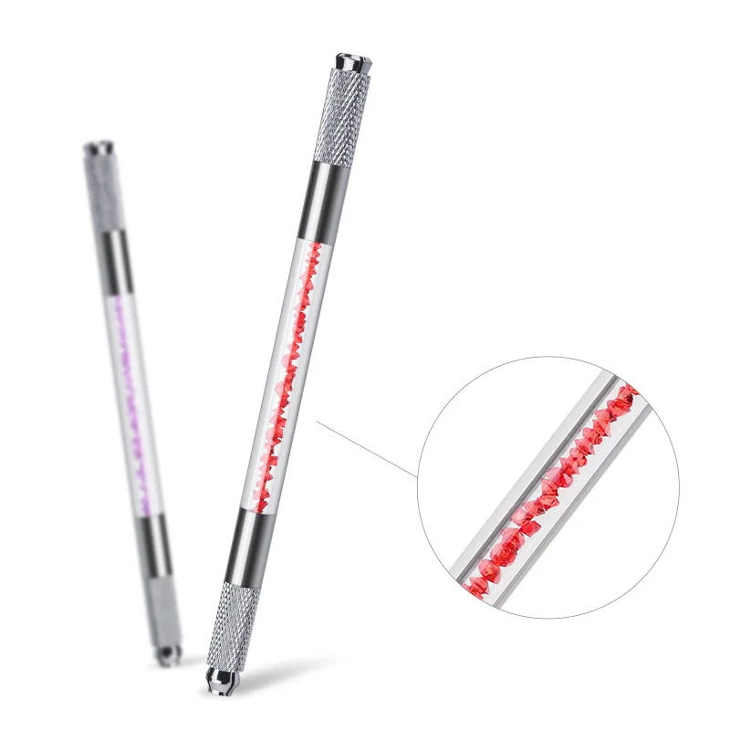 Professional Stainless Steel Dual Heads Tebori Manual Microblading Pen Tattoo Tools For 3D Permanent Eyebrow Lip Line Makeup