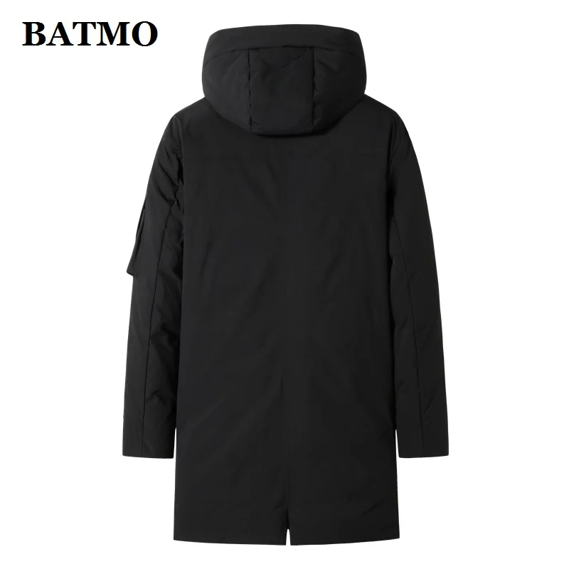 BATMO-chaqueta con capucha de pato blanco para hombre, cálida parka gruesa, abrigo de talla grande XL-8XL, 2020, 90%