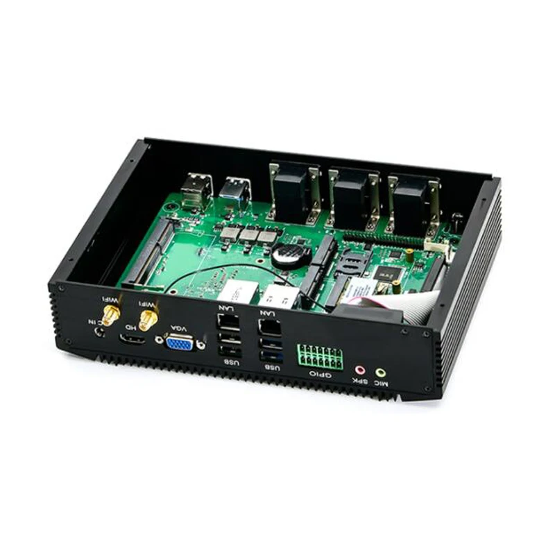 Imagem -04 - Computador Industrial Fanless do Desktop do pc com Lan Duplo Mini Intel 8gen Rs232 com de 48.485 Usb Wifi