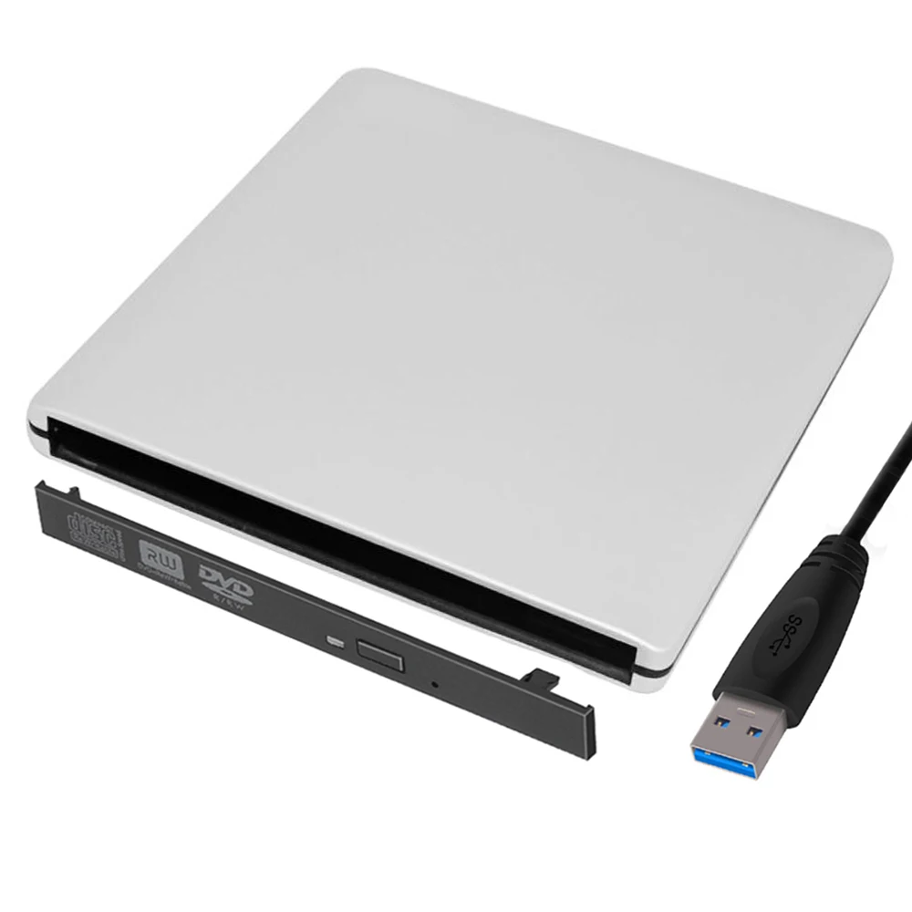 

Metal Ultra Slim Portable DVD Player Case USB 3.0 SATA 9.0/9.5mm External Optical Disk Drive Case Box for PC Laptop Notebook