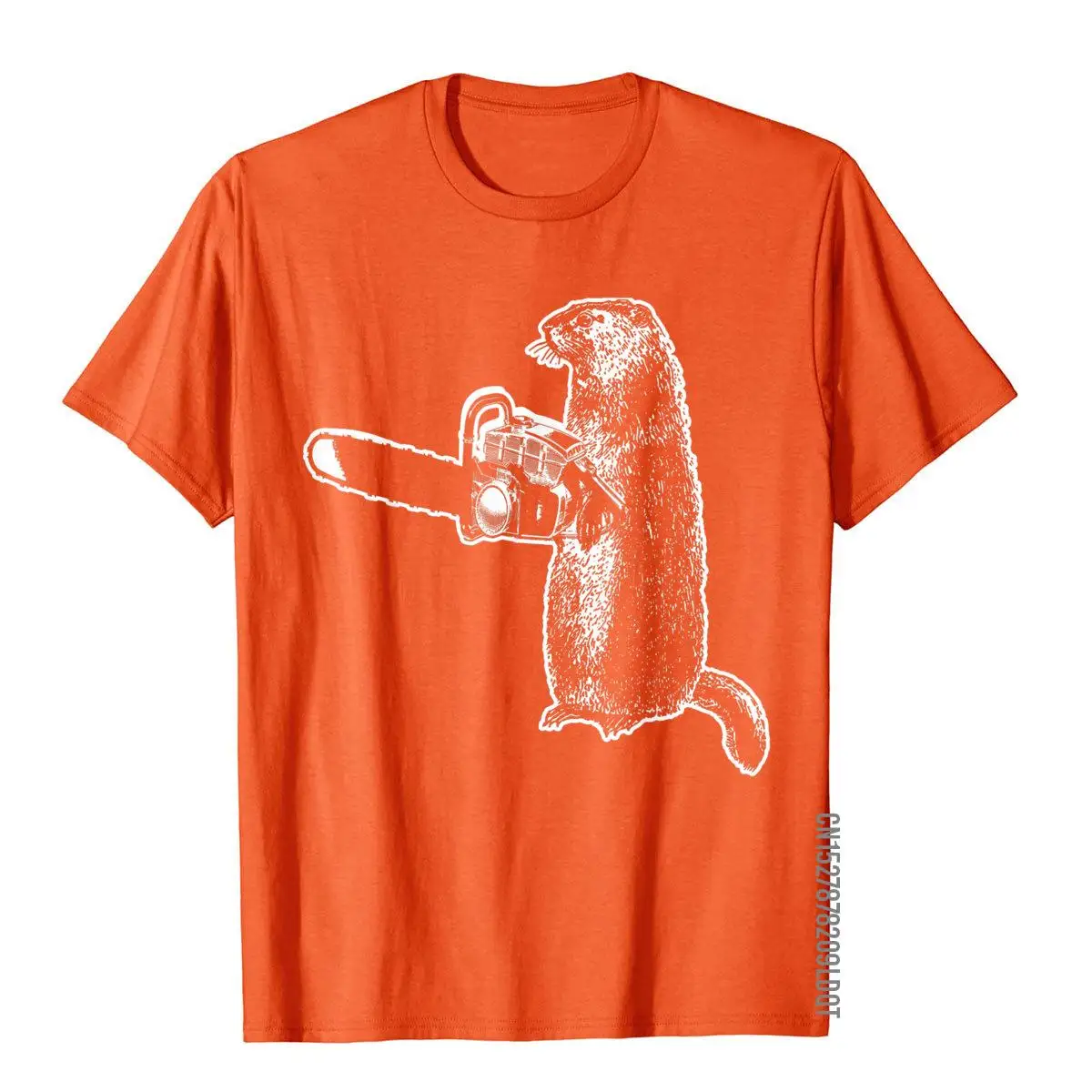 Funny Shirt Woodchuck Groundhog Day Could Chainsaw Wood Tee Cotton Mens T Shirts Personalized Tops & Tees Fitted Preppy Style