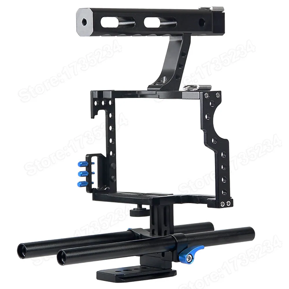 A7 Video Stabilizer Camera Kooi Handvat Dslr Rig Voor Sony GH4 A6300 A6500 A7S A7 A7R A7Rii A7Sii Movie Kooi vlog Accessoires