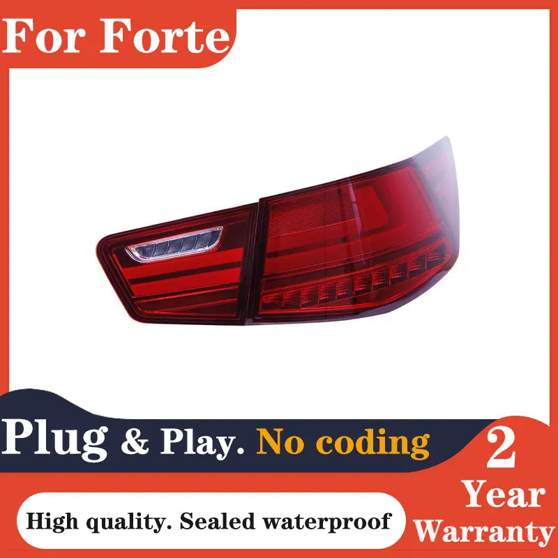 Car Styling for Kia Forte Tail Lights 2009-2014 Cerato LED Tail Lamp LED DRL Brake Dynamic Signal Reverse auto Accessories