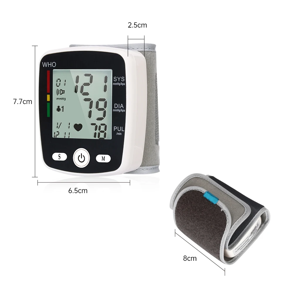 USB Rechargeable Wrist Blood Pressure Monitor Approved Russian English Voice Tonometer Best Automatic Digita Sphygmomanom