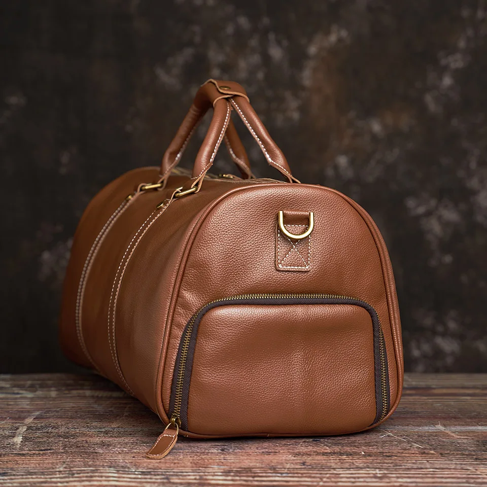 Männer Reisetasche Aus Echtem Leder Casual Hand Gepäck Tasche Hohe Kapazität Duffle Schulter Schuh Tasche Für 17 Zoll Laptop NUPUGOO – Detail 33