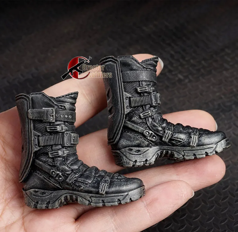 1/6 Scale Male Solid Boots Model Hiking Combat Shoes Accessory For 12