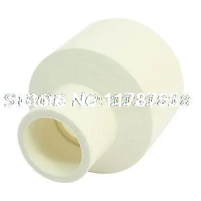 40mm x 20mm White PVC Drainage Pipe Straight Connector Adapter Fitting