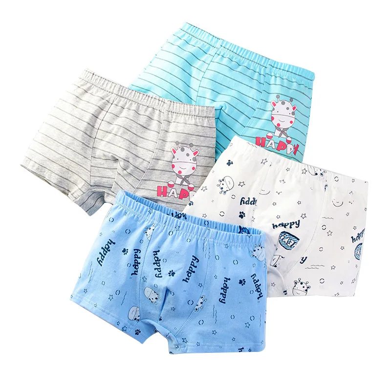 2 To 14 Years Boys Cartoon Underwear Boxer Cotton Underpant For Teens Kids Cotton Briefs Children's Panties Soft Shorts