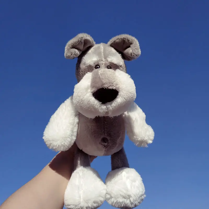 

real life toy 50cm gray Schnauzer dog plush toy soft doll kid's toy Christmas gift h1885