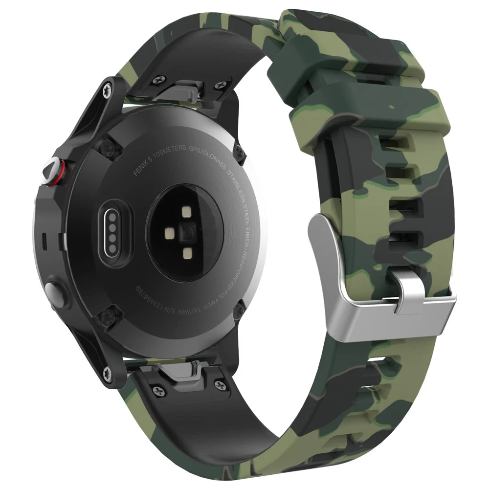 Yayuu Correa para Garmin Fenix 6/Fenix 5/5 Plus/Forerunner 935/Approach S60/Quatix 5, correa de silicona impresa de liberación rápida