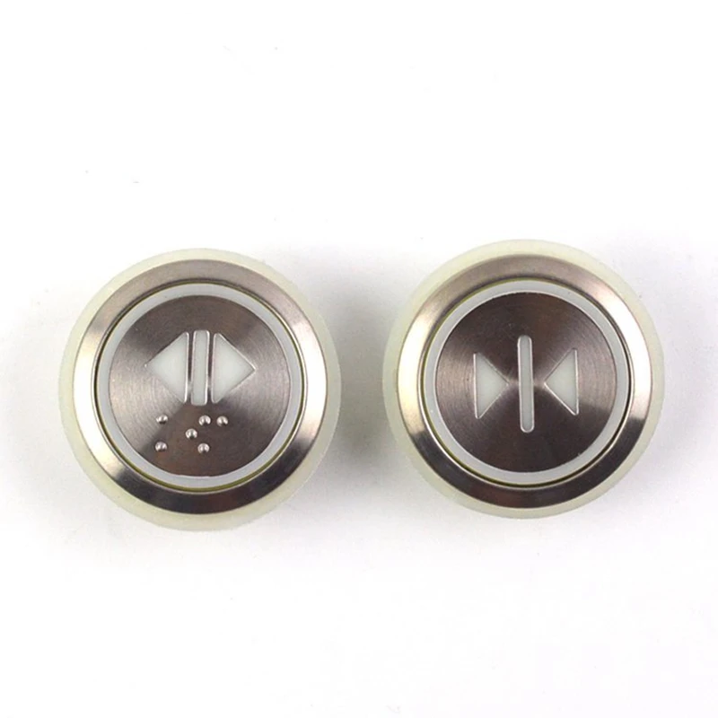 5pcs  Elevator Button KDS50 KDS300 Digital Arrow Braille Shiny Stainless Steel Button Lift Accessories AQ1H3