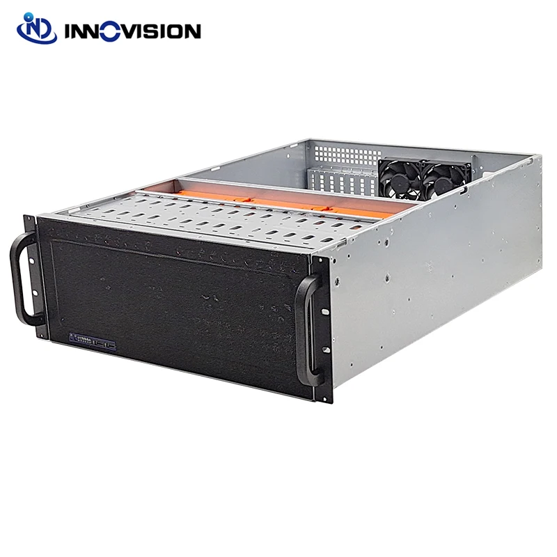 Imagem -03 - Storage Rackmount Chassis 4u 650 mm Depth Rack Server Case Suporte Max 12*13 Polegada E-atx Motherboard Alta Qualidade 15hdd