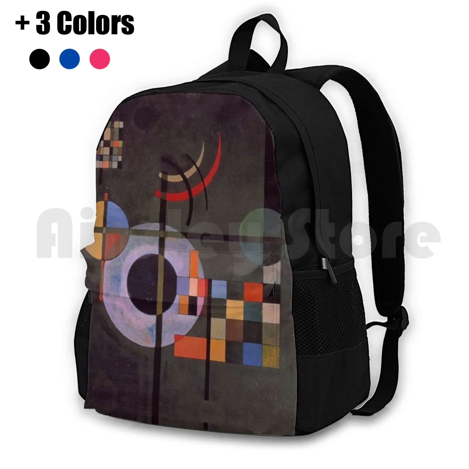 Counter Weights-Wassily Kandinsky Outdoor Hiking Backpack Waterproof Camping Travel Wassily Kandinsky Abstract