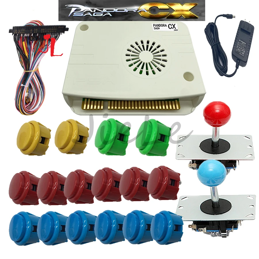 

Pandora Saga CX 2800 In 1 DIY Arcade JAMMA Game Family Console Kit 30mm Copy SANWA Joystick OBSF Button 2 Players Accessories