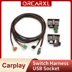 for VW Golf MK7 MK7 Lamando Carplay Media AUX MIB2 PRO USB AMI installation With Plug Switch Button Wiring Harness 5G0035222E