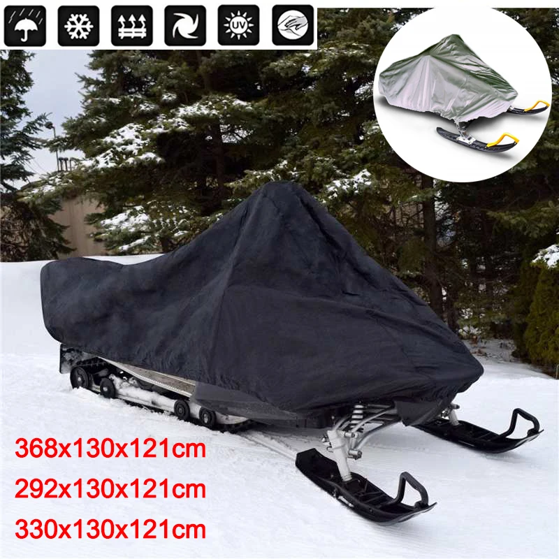 

Outdoor Snowmobile Cover 3 sizes Waterproof Dust Trailerable Sled Cover Storage Anti-UV All-Purpose Cover Winter Motorcyle Cover