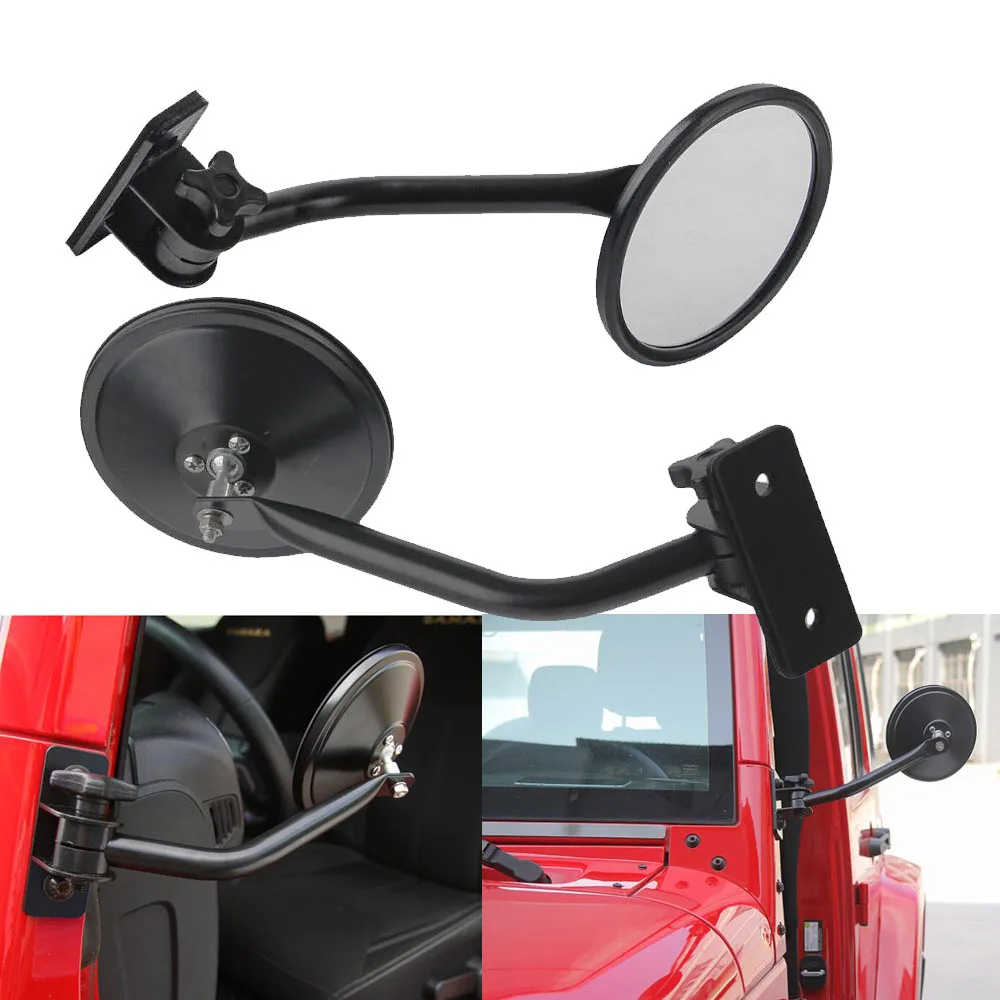 

Car Side Mirror Adjustable For Jeep Wrangler TJ JK JL 1997-2017 Exterior Doors Off Rearview Mirror