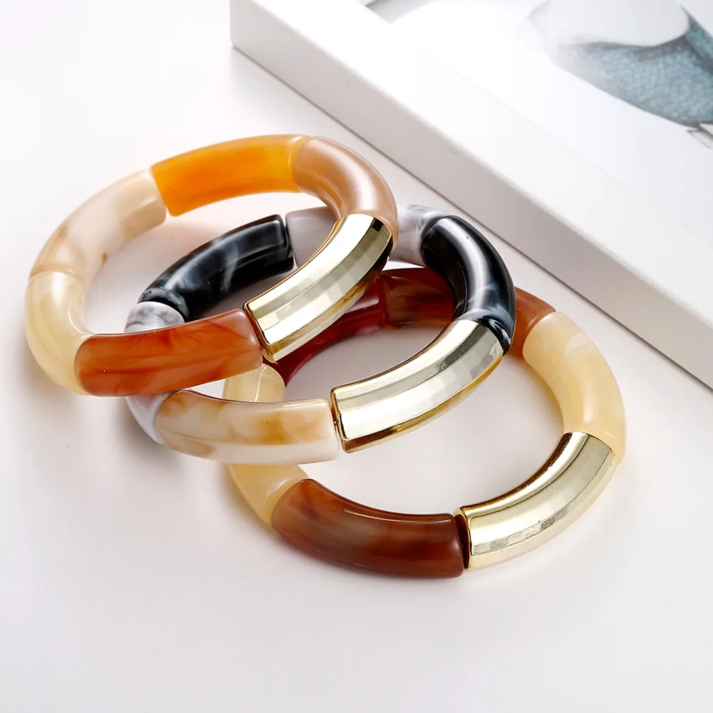Böhmischer Trend, Acryl, bunte runde Perlen, Damen-Handarmbänder, Boho-Harz, stapelbare Perlen, dehnbares Armband, 2025, Schmuck, Geschenk – Detail 19