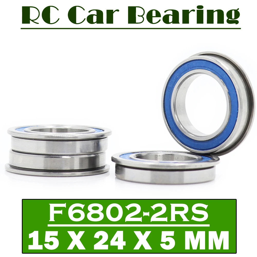 F6802 2RS Bearings Blue Sealed 15*24*5 mm ( 4 PCS ) F6802RS Shaft Ball Bearing Parts For Hobby RC Car Truck