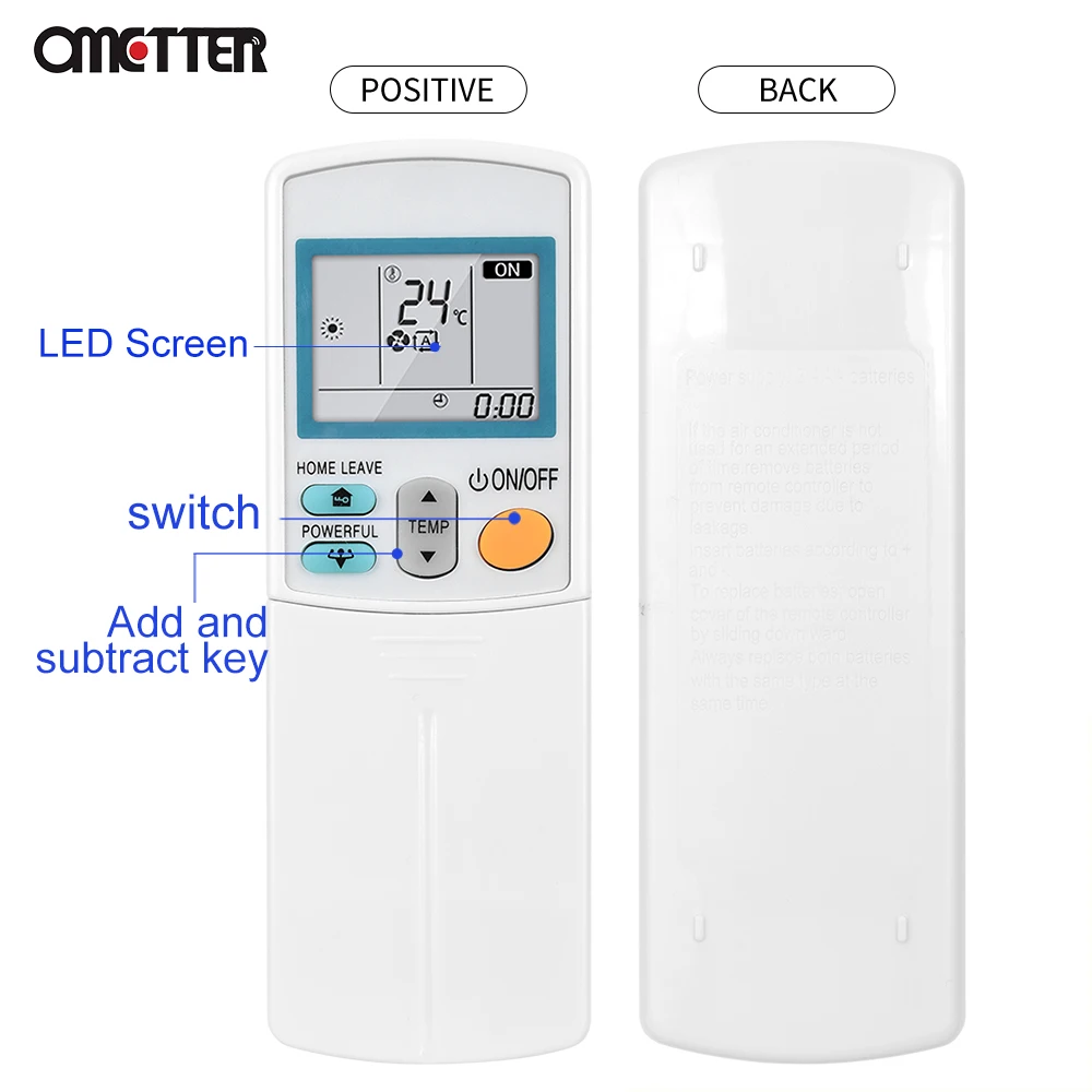 ARC433A1 Adatto per Daikin Telecomando Condizionatore D'aria ARC433B70 ARC433A70 ARC433A21 ARC446A3 ARC433A46 433A75