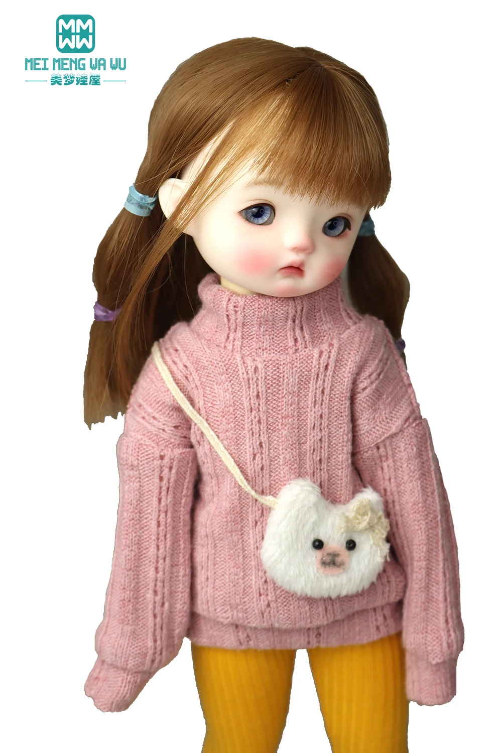 28-30cm 1/6 BJD YOSD Doll Clothes Toys Spherical joint doll Fashion turtleneck sweater gray, pink, white, black