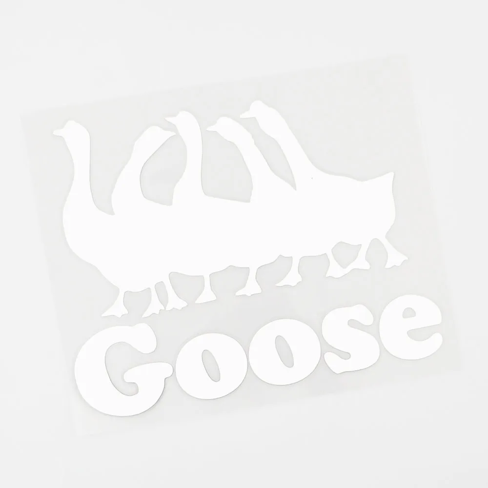 YJZT 14.5CM×11.9CM Funny Animal Goose Vinyl Motorcycle Car Sticker Decal Black/Silver 8C-0392