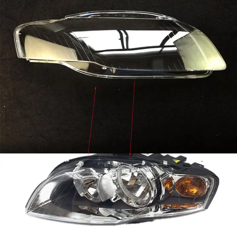 For audi A4 B7 2006-2007 lens Front headlights headlights glass mask lamp cover transparent shell lamp masks Transparent shell