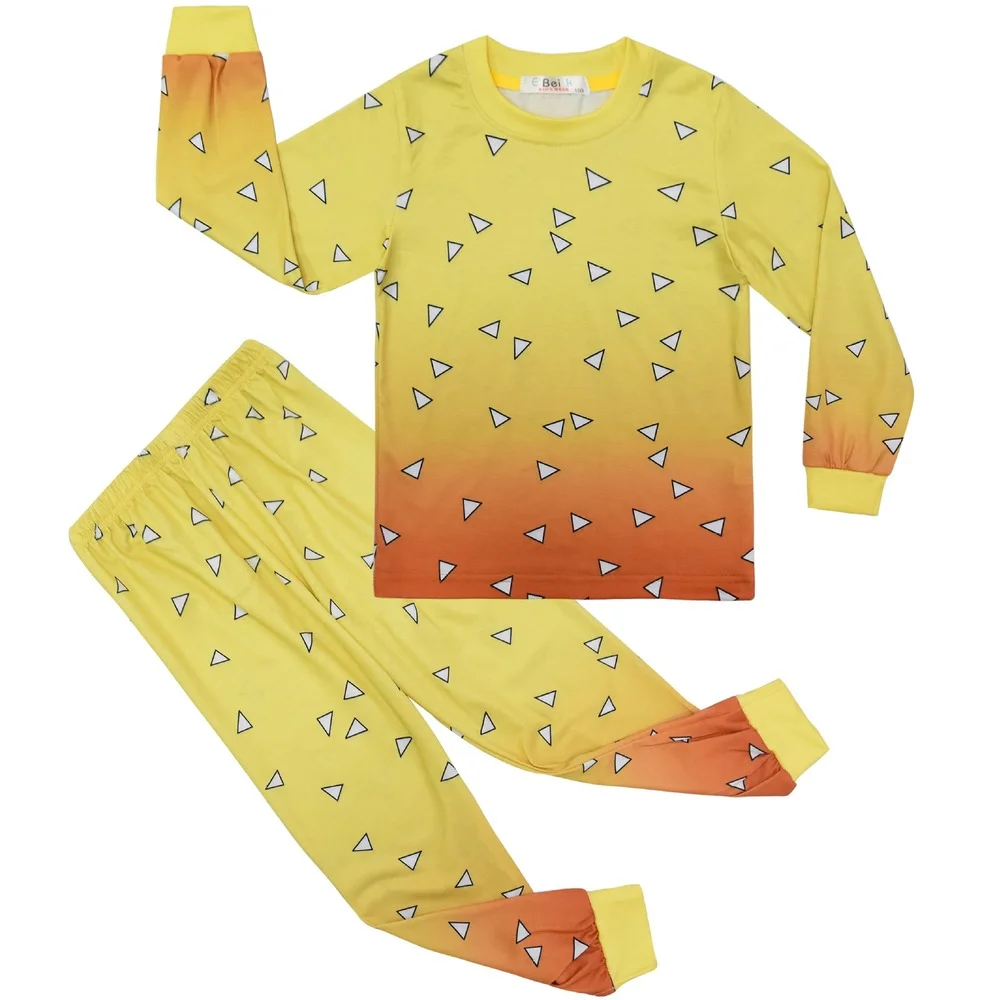 Kids Demon Slayer Sleepwear Pyjamas Children Christmas Pajamas Tracksuit Home Wear for Boys Girls Long Sleeve Tops Clothes Sets