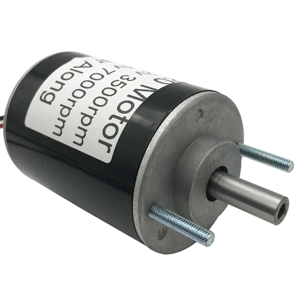 Hollow Shaft Permanent Magnet High Speed DC Motors 12V 24V 3500/7000RPM 30W Adjustable Speed Reversed In DC Motor For Cutting