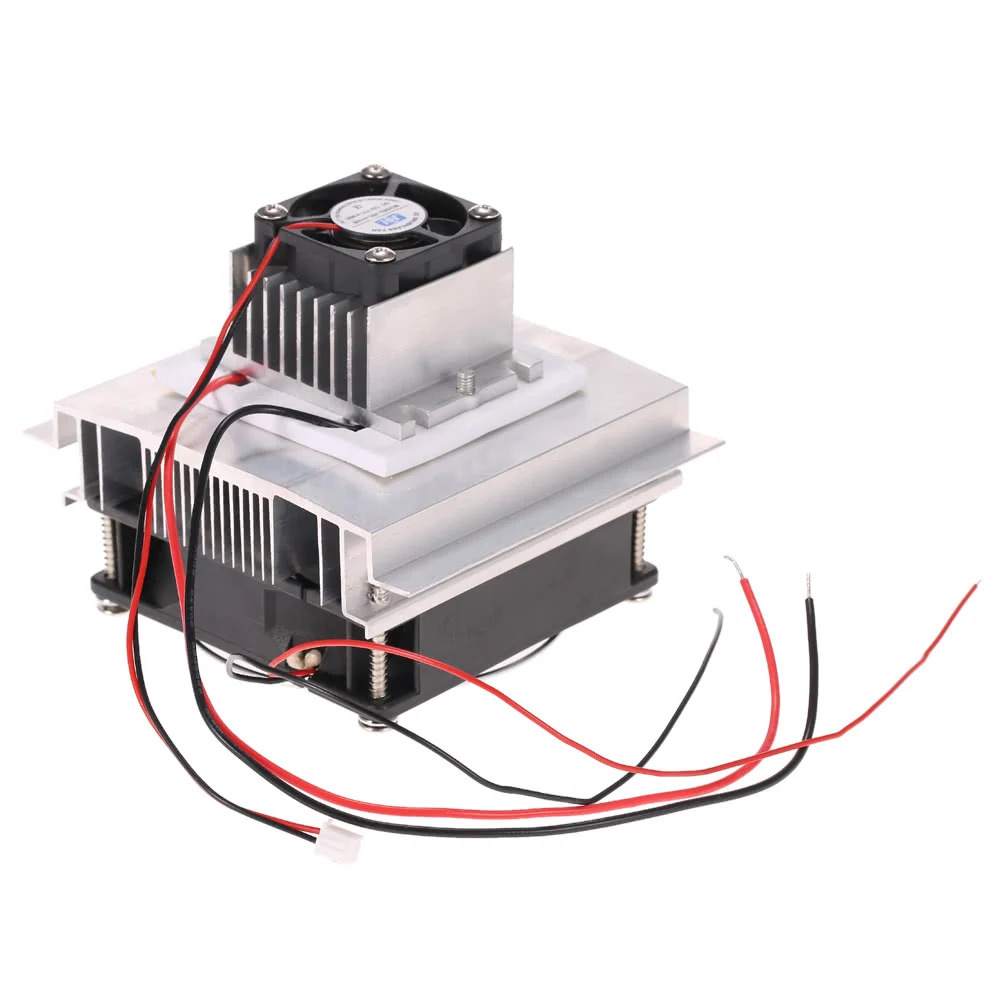 DIY Thermoelectric Peltier Refrigeration Cooling System Kit Semiconductor Cooler Conduction Module + Radiator + Cooling Fan