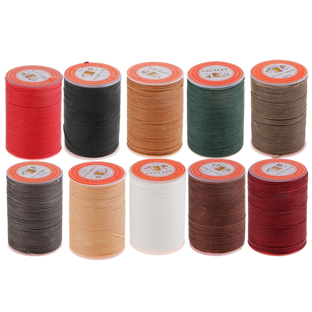 93 Yards 0.65mm Sewing Waxed Thread Hand Stitching Cord for Leather craft DIY Sewing Bags Handbags Wallets Tents Backpacks