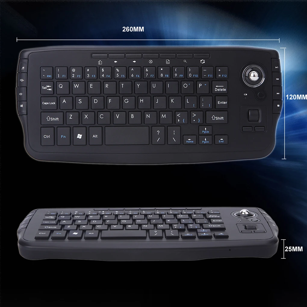 Mini 2.4G Wireless Keyboard Trackball Keyboard for Laptop PC Portable multi-function Trackball Air Mouse Decent Design