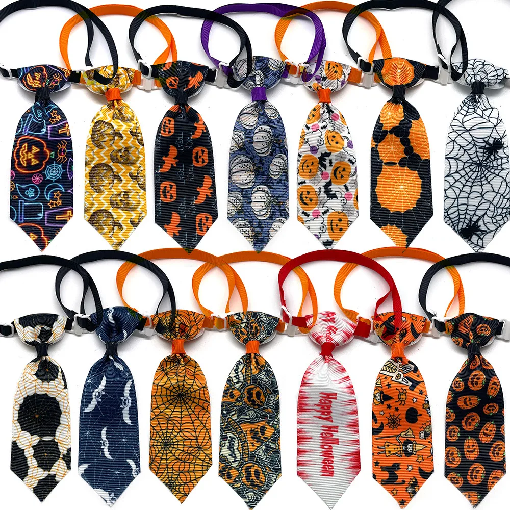 50/100pcs Halloween Dog Tie Pet Supplies Pet Dog Cat Bowtie Collar Dog Bow Tie Dog Supplies Puppy Accessories for Small Dog Bows