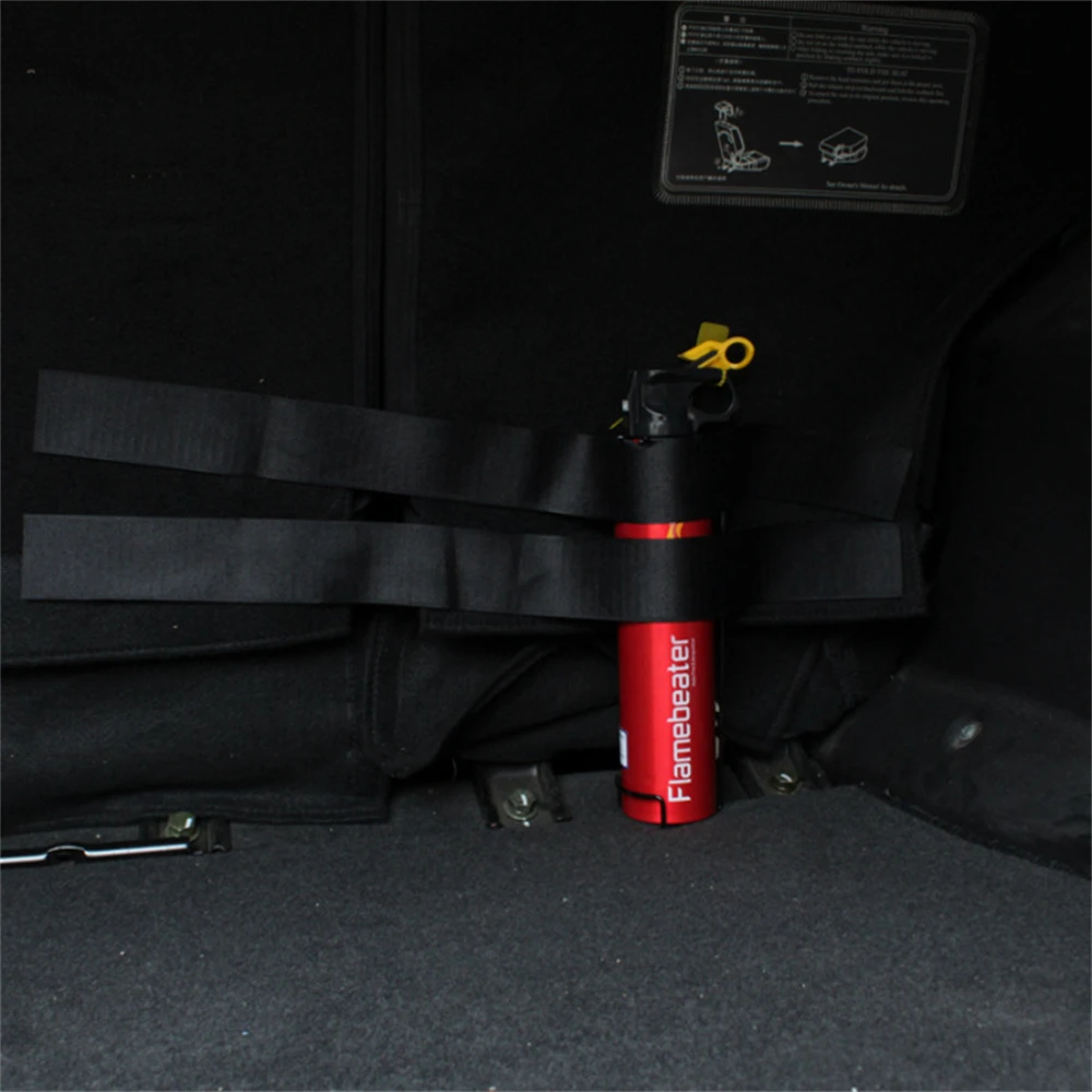 

Car Trunk Store Content Bag Storage Net Rapid Fire Extinguisher Holder Net Strap Kit