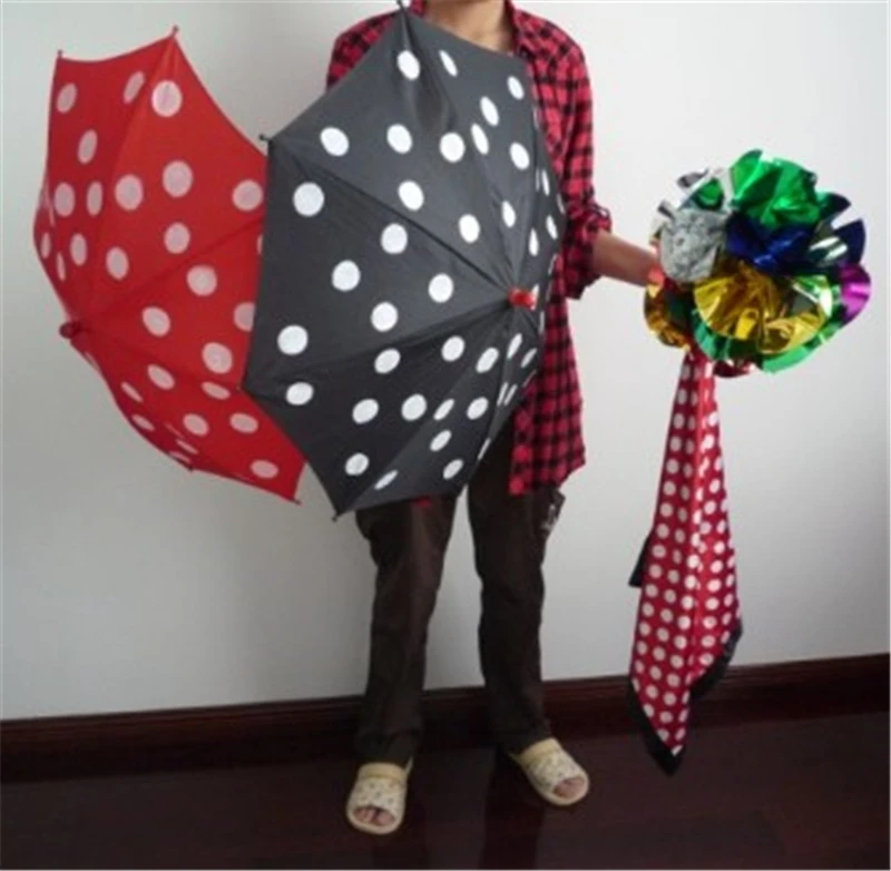 

Polka Dot Silk & Umbrella Sets Magic Tricks Magician Stage Illusion Gimmick Mentalism Scarve Appear Umbrella Flower Ball Magia