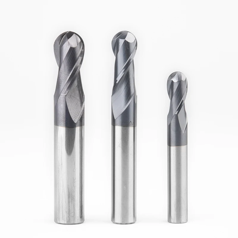 HRC50 2 Flutes Ball Nose End Mill Tungsten Carbide Cutter CNC Router Bit Milling Tool cutting tools R0.5 1mm 2mm 3mm 4mm 6mm