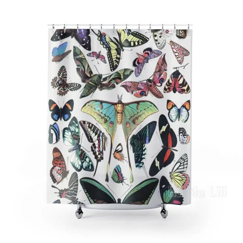 Luna Moth Shower Curtain Nature Bathroom Decor