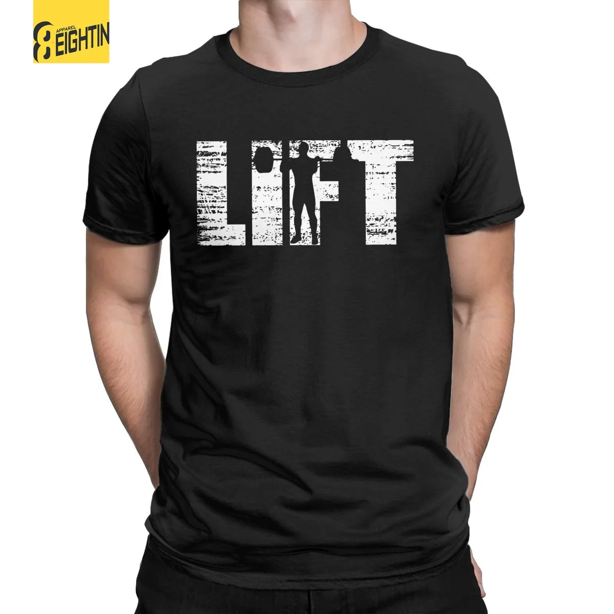 Distressed Look Weightlifting Gift For Weightlifters Men T Shirt Funny Tee Shirt Short Sleeve Crew Neck T-Shirts 100% Cotton