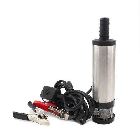 Oljedieselbränslepump DC 12V 24V elektrisk dränkbar pump rostfritt stål mini-överföring bilolja fotogenpump sug 30L/min 6 best sales 12V dieselpump - №6