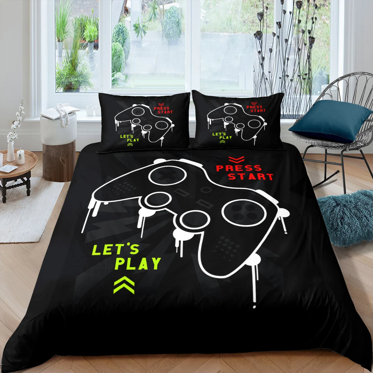 

Home Living Luxury 3D Gamer Bedding Set Comfortable Duvet Cover Set Pillowcase Kids Bedding Set Queen and King EU/US/AU/UK Size