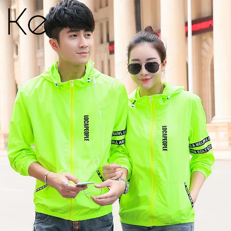 

KE300J New hooded outdoor men's ultra-thin breathable sunscreen clothing female jacket summer anti-ultraviolet windbreaker