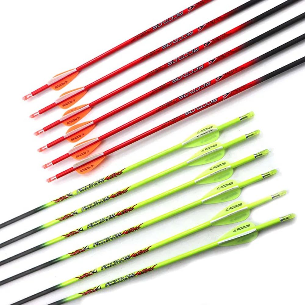 

Hottest 2 Color Pure Carbon Arrow Spine 400-1000 ID 4.2mm Archery Orange /Yellow For Compound/Recuvre Bow Shoot