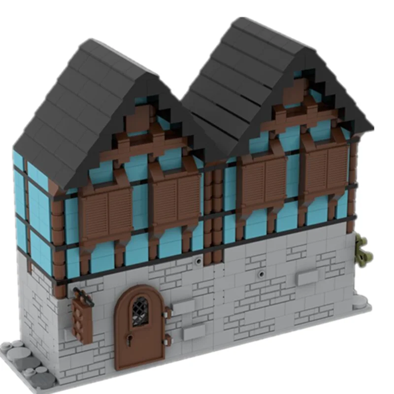 MOC Building Blocks  Medieval Scene Fruit HouseTreasure Castle Villa Kids Toys