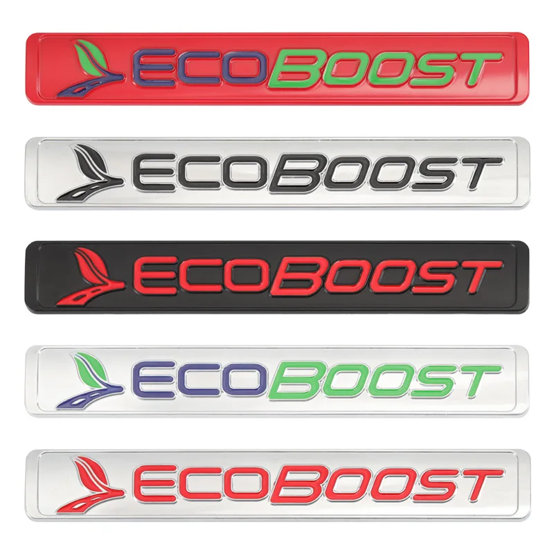 Metal Ecoboost Sticker Emblem Badge Decal for Ford Focus 2 3 4 Fiesta Kuga Escape Mondeo Edge Ecosport Accessories Car Styling