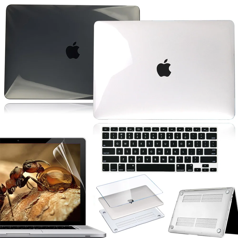 

Чехол для ноутбука Apple Macbook Air 13/11/MacBook Pro 15/13/16 дюймов, защитный чехол + защита экрана + чехол для клавиатуры