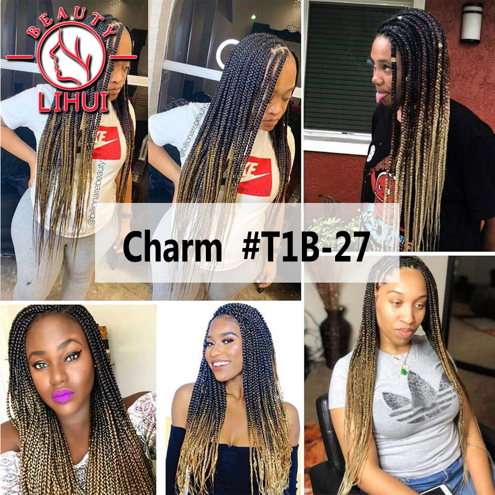 LIHUI Easy Braiding Hair Synthetic Ombre Brown Jumbo Hair Braids Yaki Texture Hot Water Hair Extensions Wholesale Pre Stretched