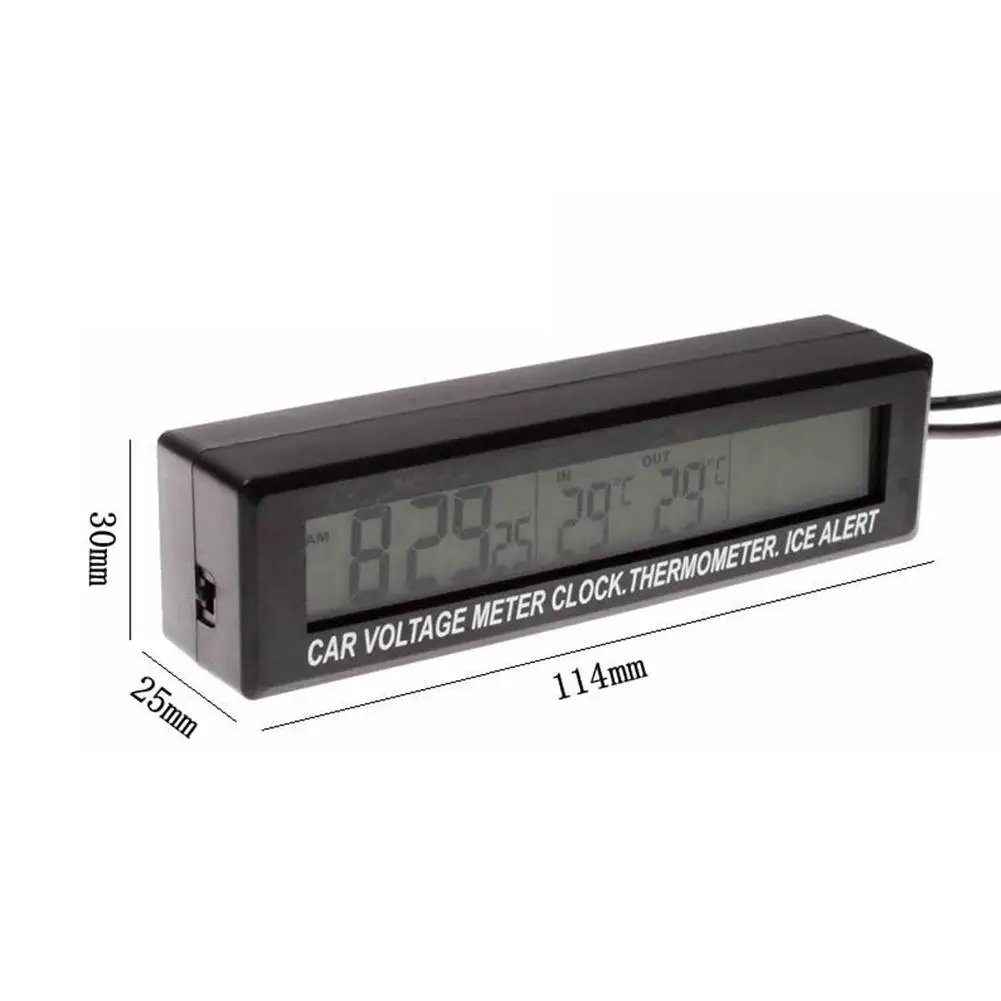 Adeeing EC88 Car Thermometer  Clock  Voltmeter Electronic Clock Two-color Electronic Thermometer