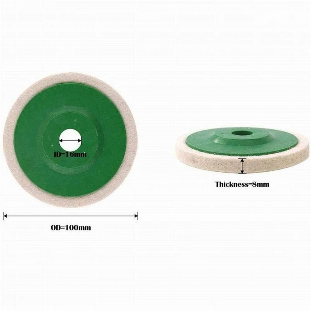 1/3pcs Wool Polishing Pads Buffing Angle Grinder Wheel Felt Polishing Disc Pad Set 100mm