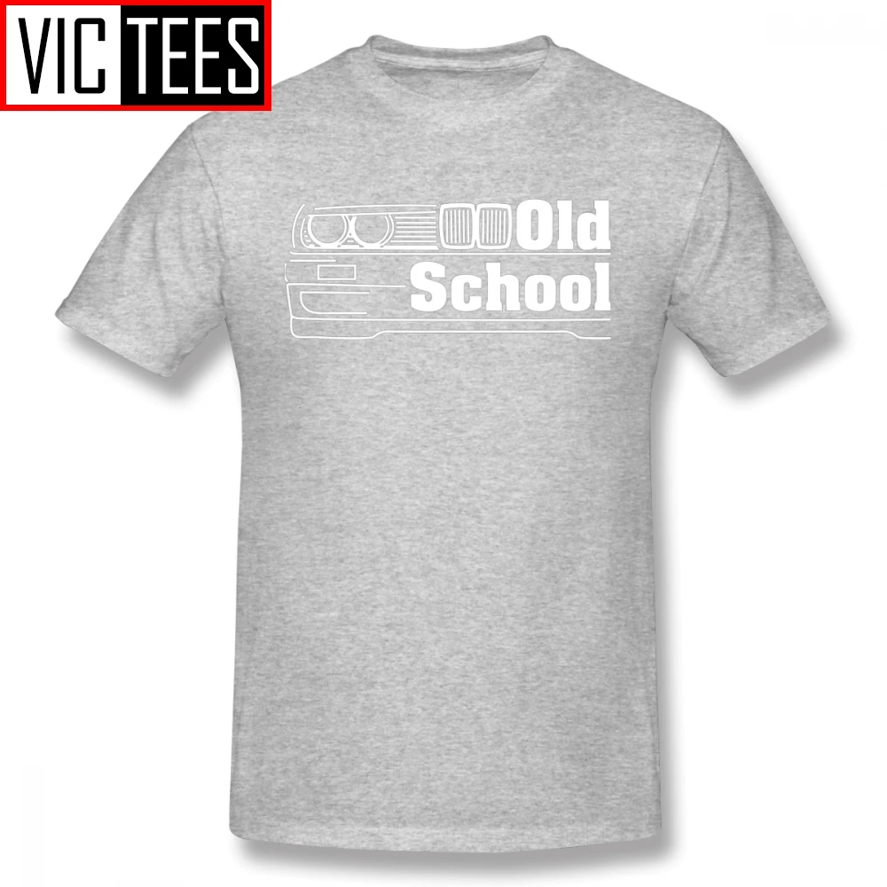 Mens Old School T Shirts E30 Old School White T-Shirt 100% Percent Cotton Graphic Tee Shirt Fashion Plus size Fun Tshirt