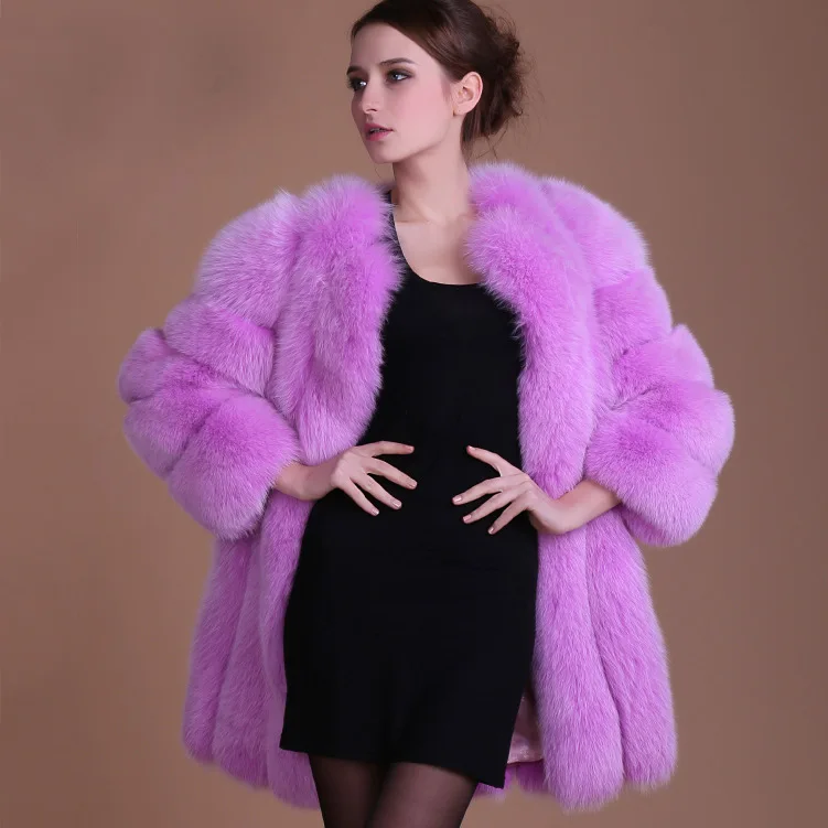 Faux Fur Coat Women Jacket Plus Size Imitation Fox Fur Coat Ladies Winter Jackets Woman Coats Jaqueta Feminina KJ310